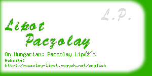 lipot paczolay business card
